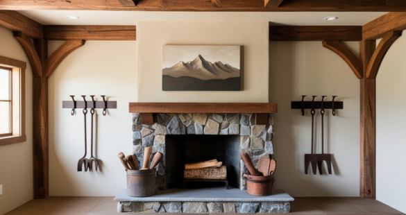 Use Art to Highlight Rustic Materials
